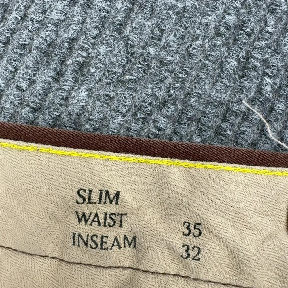 Banana Republic Pants Men 35x32 Brown Cotton Slim Chino Trousers Casual Workwear